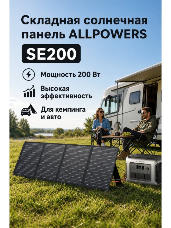 ALLPOWERS SE200 — складная солнечная панель 200W