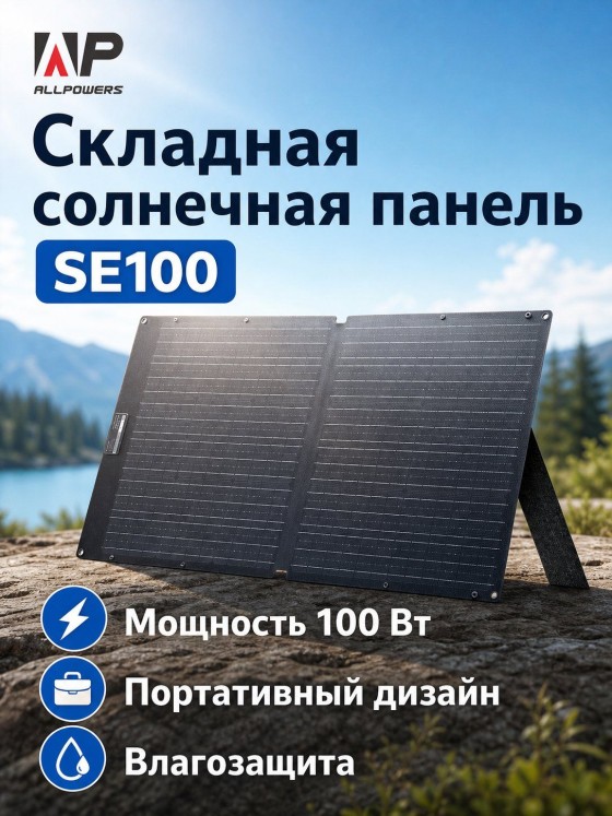 ALLPOWERS SE100 — складная солнечная панель 100W