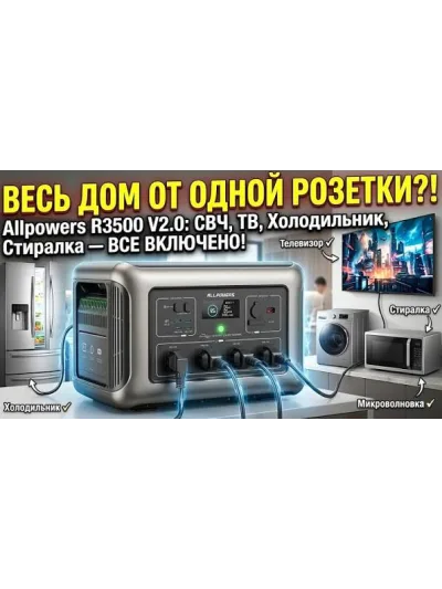 ALLPOWERS R3500 V2 — портативная электростанция 3500W / 2880Wh